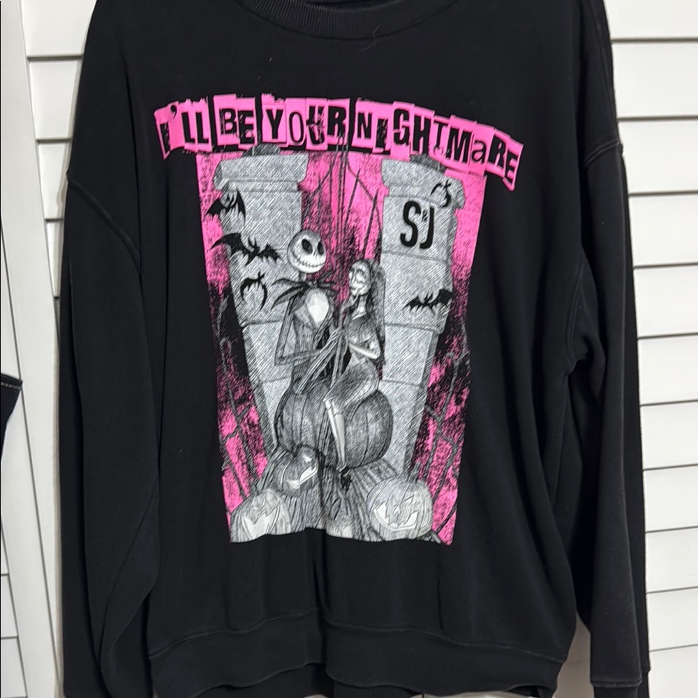 Disney Black and Pink Nightmare Sweatshirt